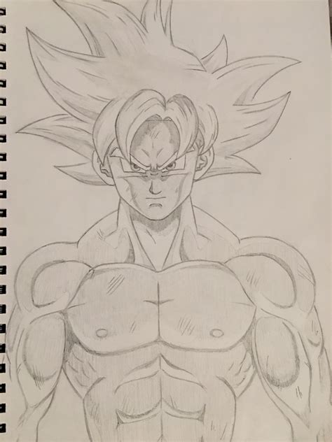 Pencil Drawing Of Ultra Instinct R Dbz