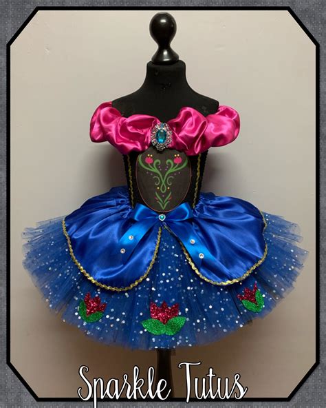 Anna Frozen Inspired Ballgown Princess Tutu Party Dress 1 2