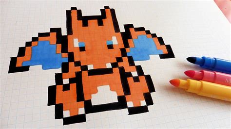 Handmade pixel art how to draw charizard pixelart – Artofit