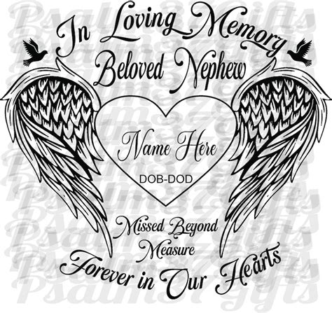 Beloved Nephew In Loving Memory Of Missed Beyond Measure Etsy Canada