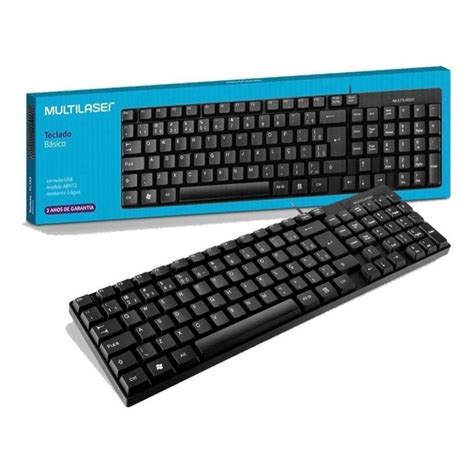 Teclado Usb Slim Preto Tc Multilaser Papelaria Criativa