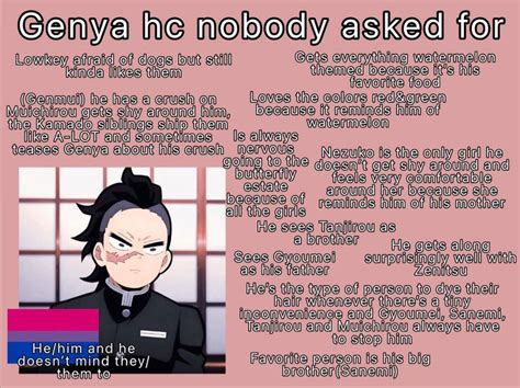 Genya Shinazugawa Headcanons In Headcanon Crazy Funny Videos