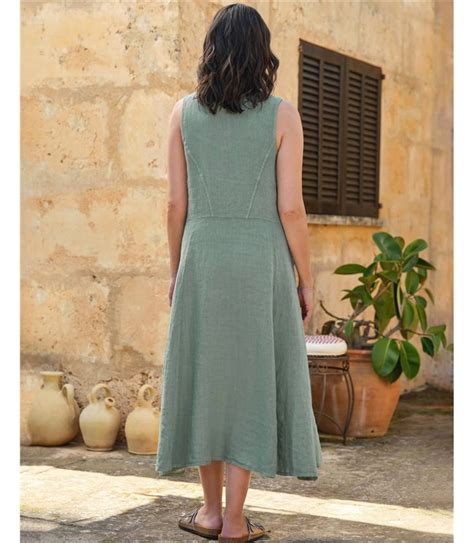 Vert De Gris Robe Chasuble Poche Pour Femme Woolovers Fr