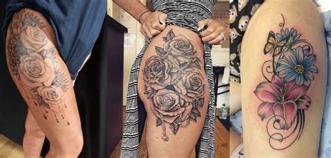 Tatuagem Feminina Na Coxa Pequena Flor Dusolapan