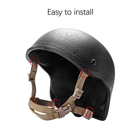 Helmet Chin Strap 4 Points For Tactical Fastmichibh Kevlar Bump