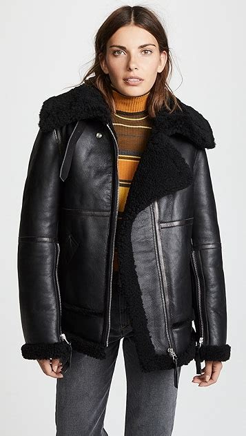 Acne Studios Shearling Leather Jacket Shopbop