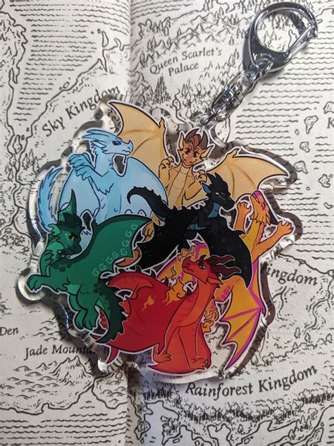 The Jade Winglet Wings Of Fire Charm Etsy