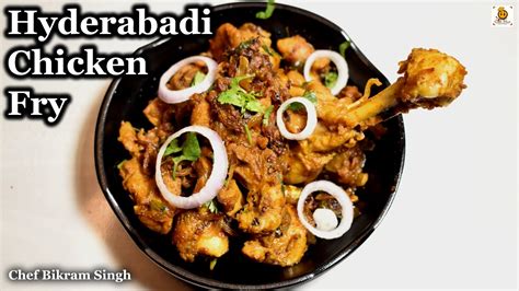 Hyderabadi Chicken Fry Street Style Tawa Chicken Pan Fried Chicken By Cook Show Youtube