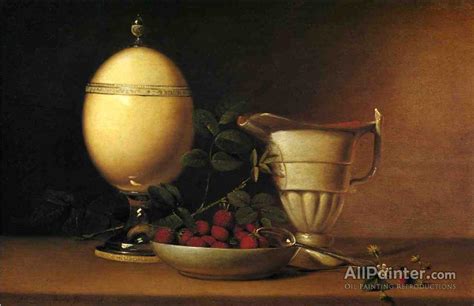 Raphaelle Peale Still Life With Strawberries And Ostrich Egg Cup Oil