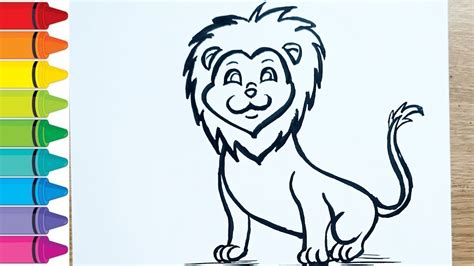 Lion Drawing How To Draw Lion Easy Step By Step Youtube