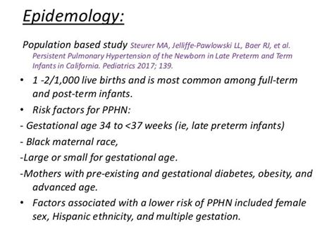 Persistent Pulmonary Hypertension Of Newborn Pphn