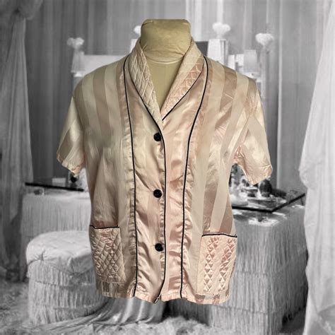 Vintage Lingerie Pink Satin Bed Jacket Miss America Original Size 38