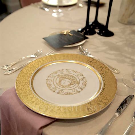 Versace Service Plate 33 Cm Medusa Gala Gold Versace Plate