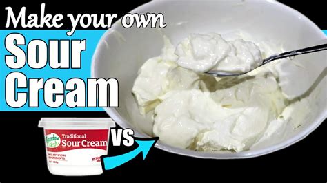 How To Make Sour Cream Sour Cream Recipe 2 Ways Youtube