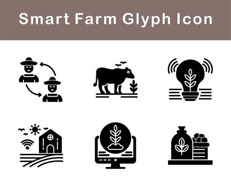 Smart Farm Vector Icon Set 45584152 Vector Art At Vecteezy