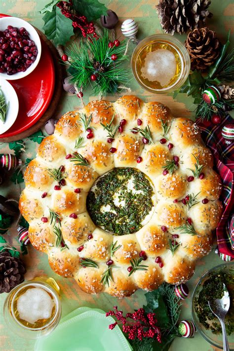 Bread Wreath with Parsley Baked Brie Recipe | The Feedfeed