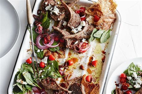 Zaatar Lamb Cutlets With Date Fattoush Recipes Au