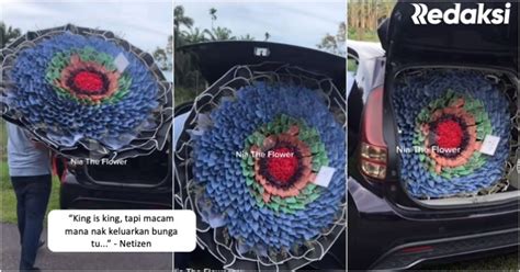 Bouquet Bunga Gergasi Pon Boleh Masuk Myvi Memang King Semua Dia Tapau