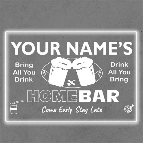 Personalized Beer Mug LED Home Bar Sign (Two Sizes) | The Beer Lodge