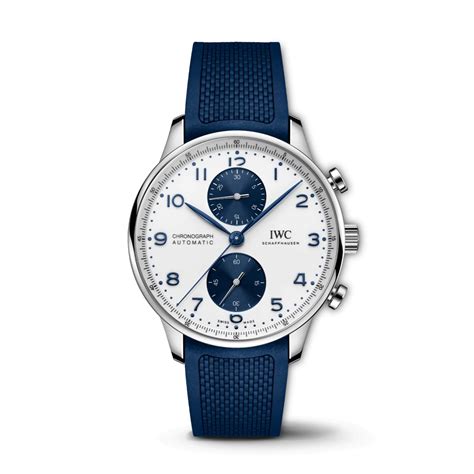 Iwc Iw3716 20 Portugieser Chronograph Stainless Steel Silver Blue