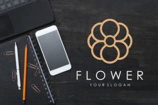 Minimalist Flower Logo Design And Icon Graphic By BaronStudio