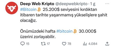 Deep Web Kripto on Twitter 200 daha yükselirse bu hafta inanılmaz