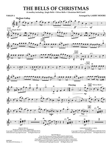 The Bells Of Christmas Violin By Larry Moore Sheet Music For