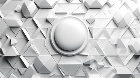 Premium AI Image | White silver geometric universal background ...