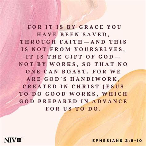 NIV Verse Of The Day Ephesians 2 8 10 Ephesians Bible Verse