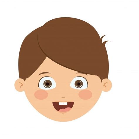 Diseño de icono frontal niño cabeza aisl Premium Vector Freepik