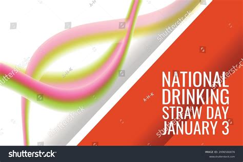 National Drinking Straw Day Design Suitable Stock Vector (Royalty Free ...