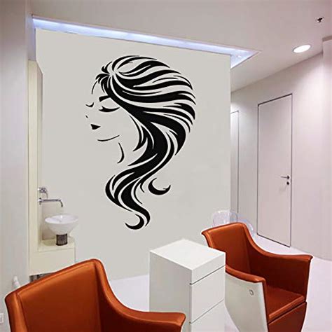 Amazon Wall Decal Window Sticker Beauty Salon Woman Face Hair