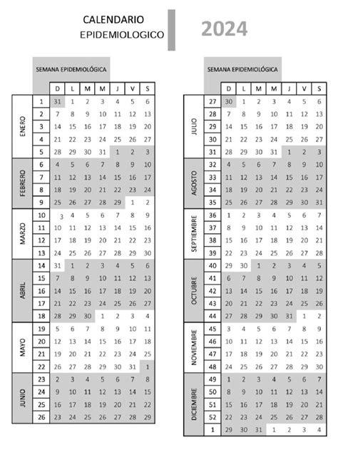 Calendario Epidemiol Gico Ssa Mexico Jyoti Mariana