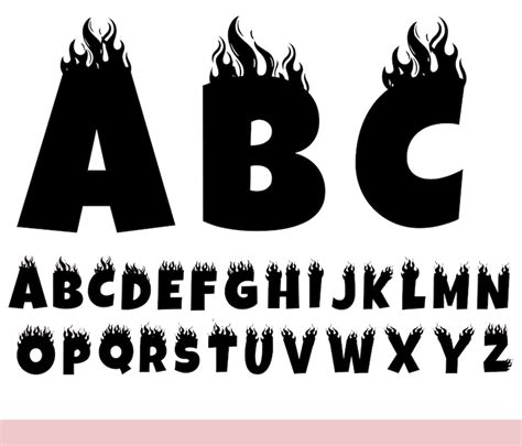 Fire Font Svg Fire Font Alphabet Flame Font Svg Flame Font For