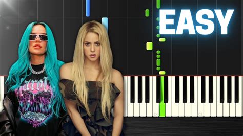 Karol G Shakira Tqg Easy Piano Tutorial Youtube