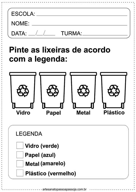 Atividades Sobre Reciclagem Para Educa O Infantil Para Imprimir