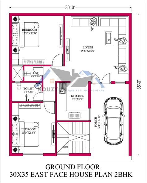 30 X 35 House Plans 2bhk 30 X 35 House Design Photos Houzy