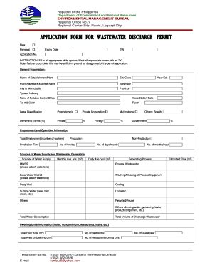 Discharge Permit Application Fill Online Printable Fillable Blank