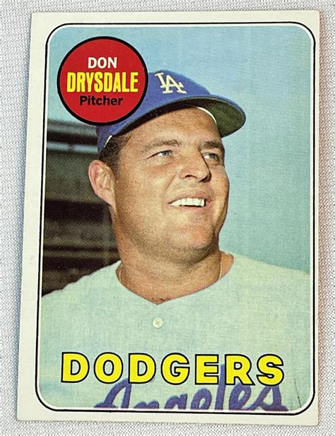 Lot Topps No Don Drysdale Los Angeles Dodgers Baseball Card