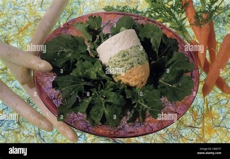 Vegetable Mousse With Rocket Stock Photo Alamy