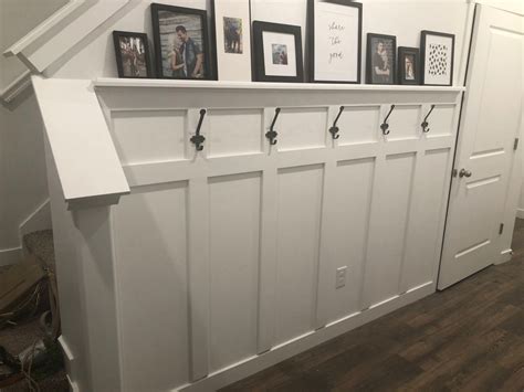 Diy Board And Batten Wall With Shelf Board And Batten Wall Home