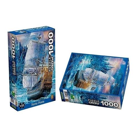 Quebra Cabeça Puzzle Navio Pirata 1000 Peças 10 Anos Grow 04264