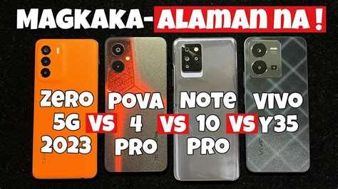 Infinix Zero 5g VS Tecno Pova 4 Pro VS Infinix Note 10 Pro VS Vivo Y35