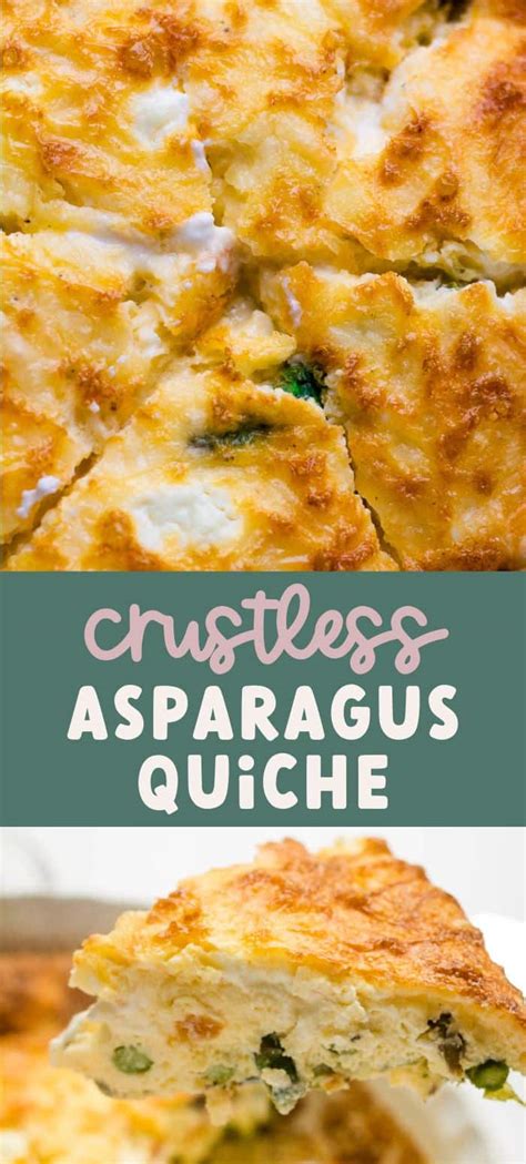 Crustless Asparagus Quiche with Goat Cheese - Happy Veggie Kitchen