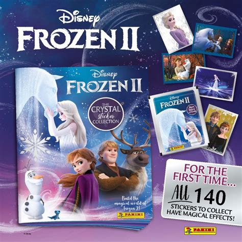 New Frozen 2 Crystal Sticker Collection Panini Album With Stickers