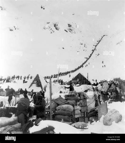 Klondike Gold Rush Prospectors Bound For The Klondike Gold Fields Via