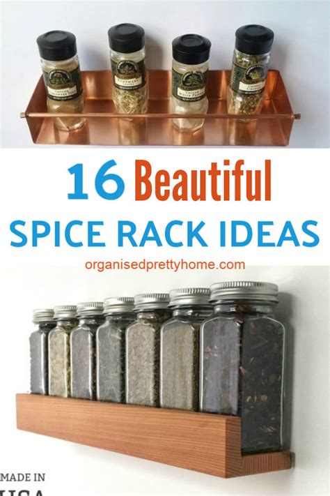 16 Gorgeous Handmade Spice Rack Ideas - Organised Pretty Home