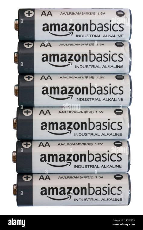 Amazon Basics AA Batteries Isolated On White Background Stock Photo Alamy