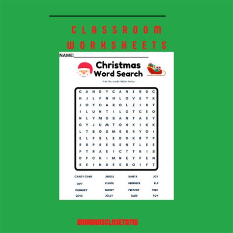 Christmas Word Search - Etsy