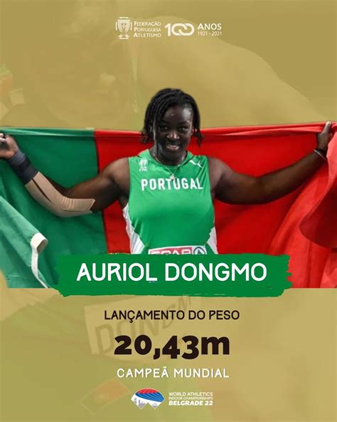 Auriol Dongmo Campe Do Mundo No Lan Amento Do Peso Regi O De Leiria